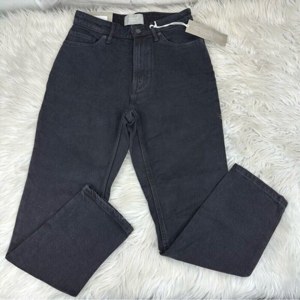 Everlane‎ The Curvy Cheeky Crop Ankle Jean Washed Black High Rise Size 26-27 NEW